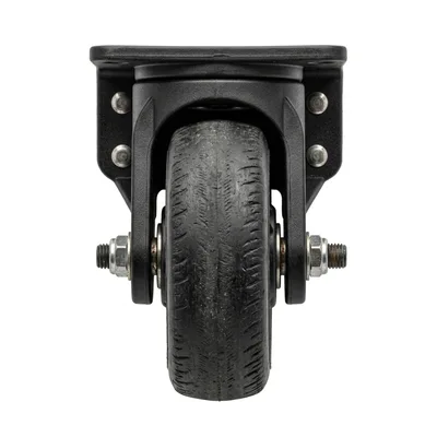 Industrial Caster Wheel With Black Rubber Tire