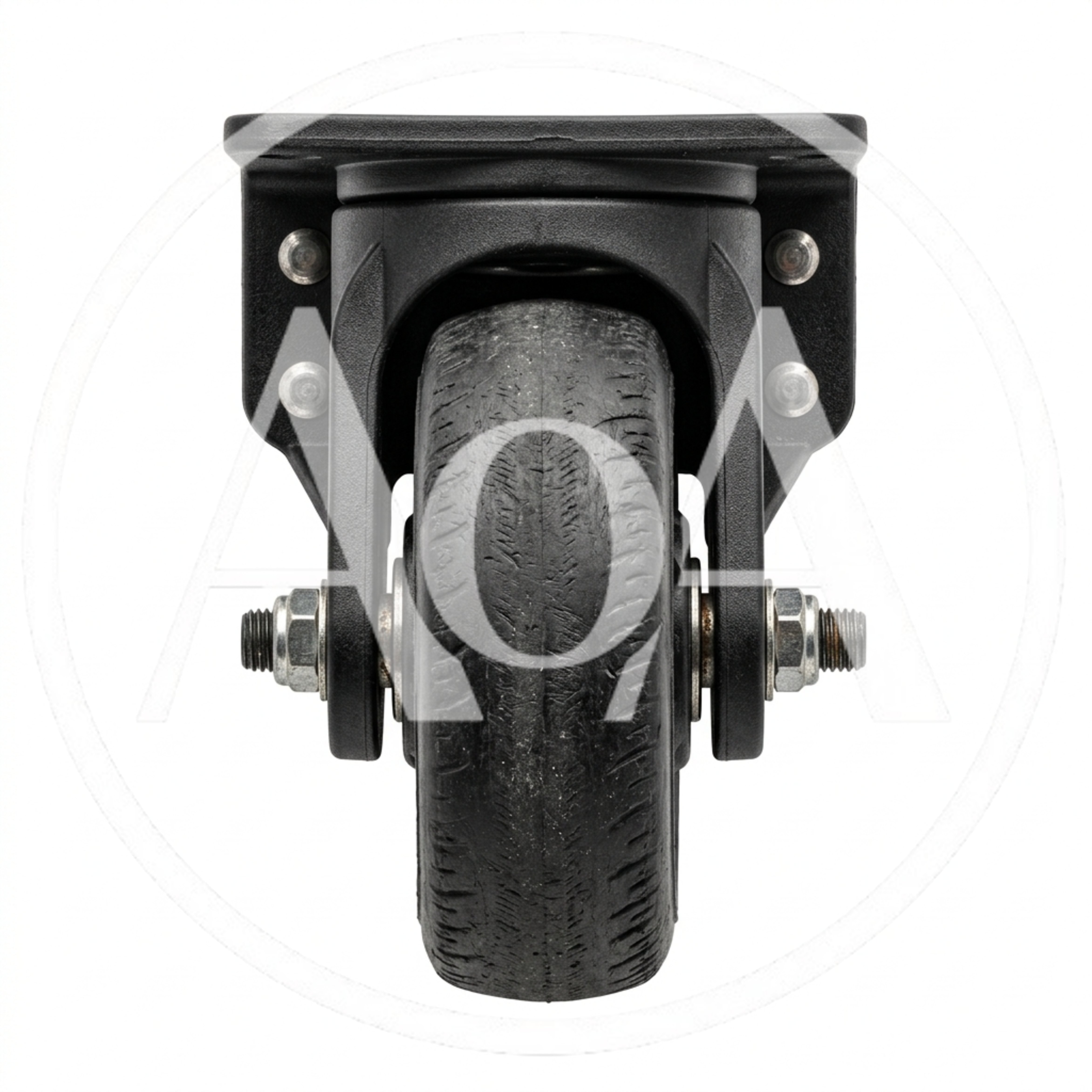 Industrial Caster Wheel With Black Rubber Tire