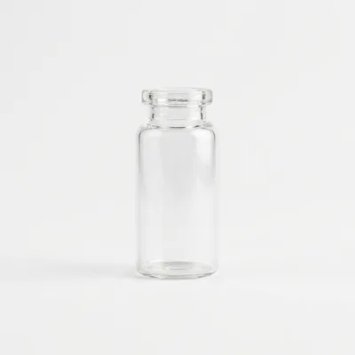Empty Clear Glass Medical Vial