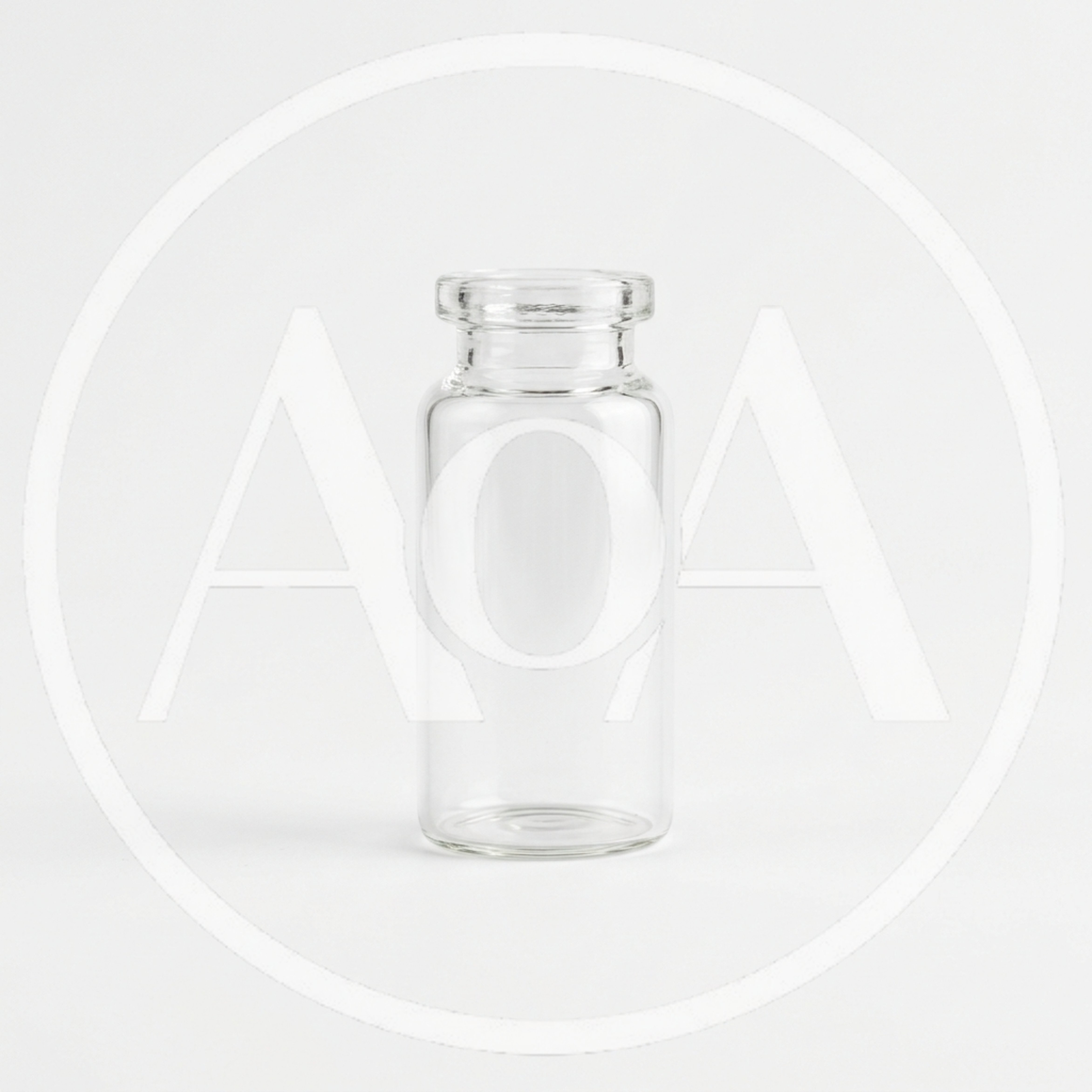 Empty Clear Glass Medical Vial