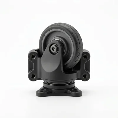 Industrial Swivel Caster Wheel On White Background