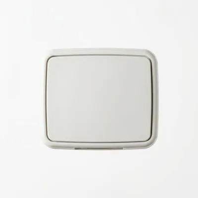 Minimalist White Plastic Light Switch Plate
