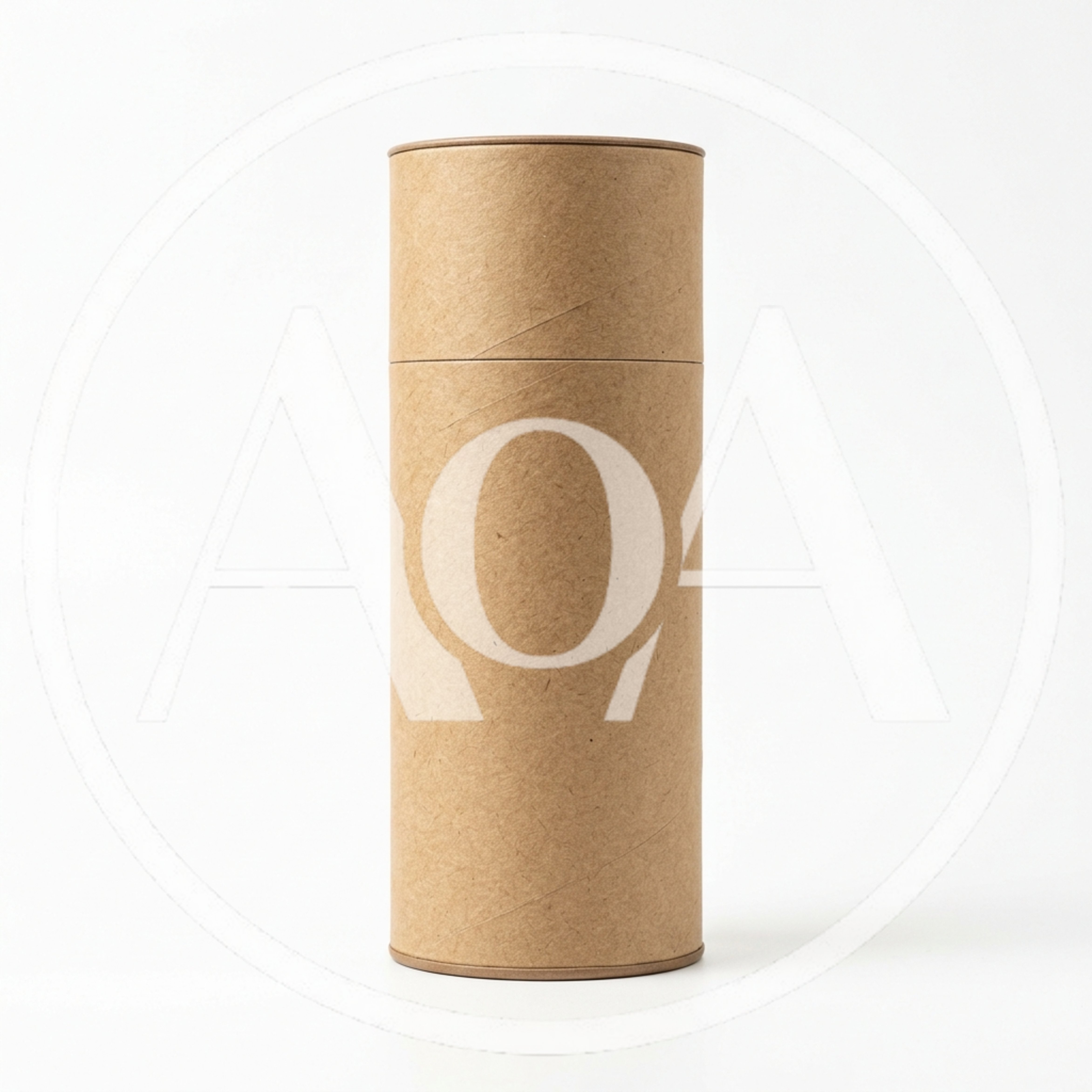 Empty Brown Cardboard Cylinder Packaging Tube