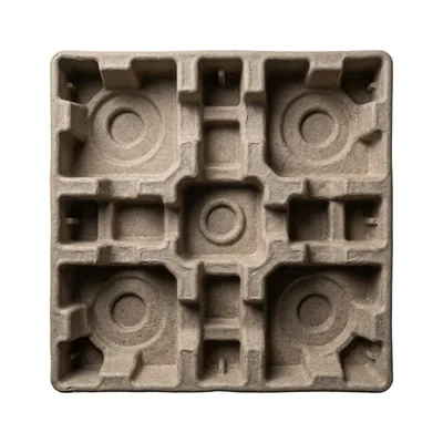 Molded Pulp Fiber Packaging Tray Top View