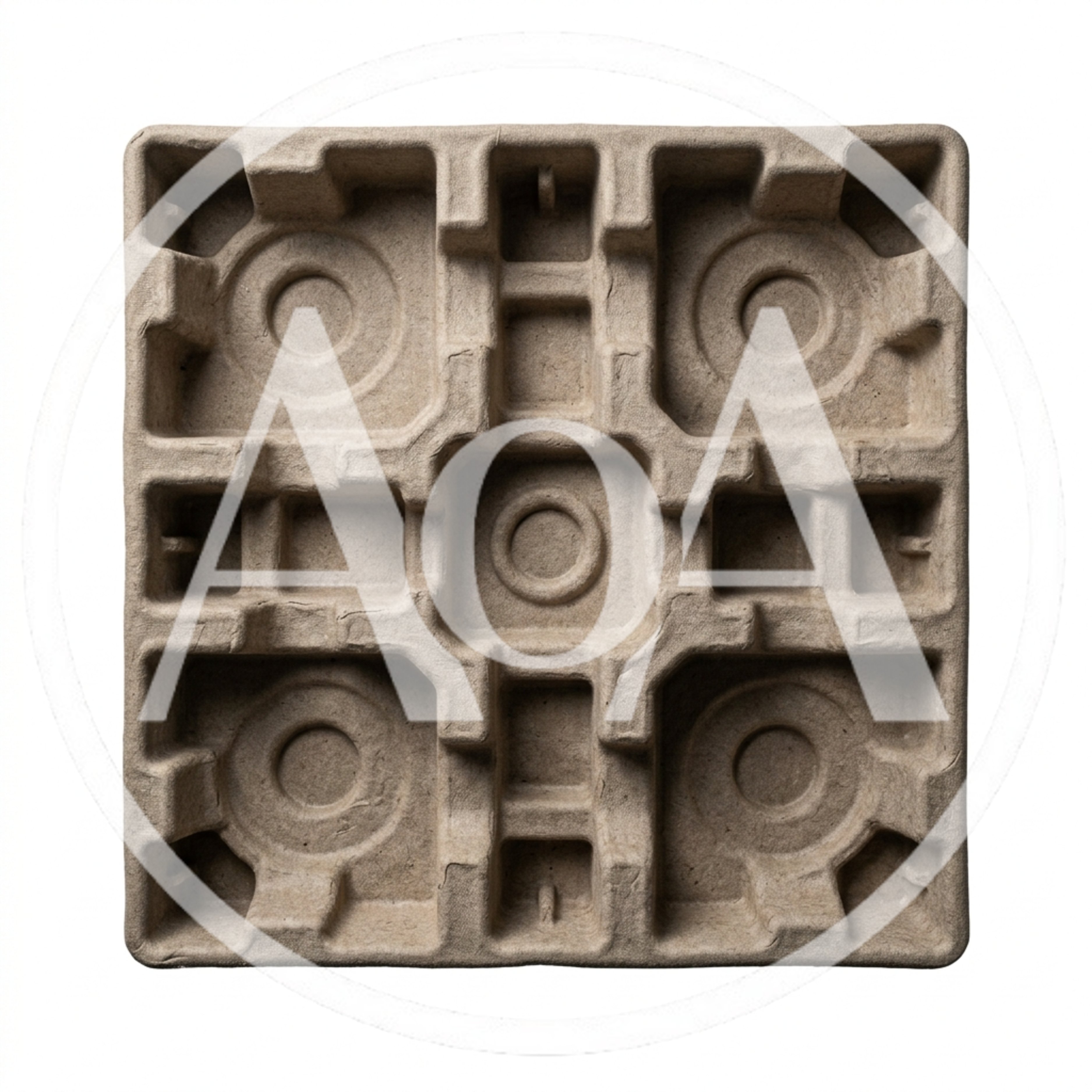 Molded Pulp Fiber Packaging Tray Top View