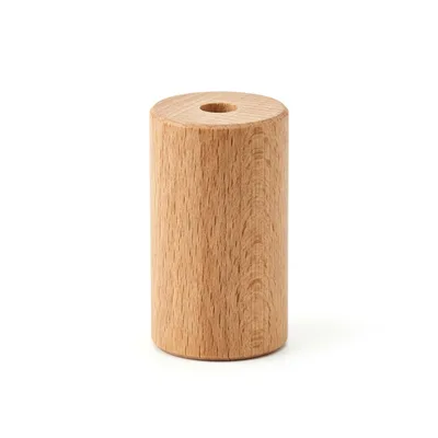 Wooden Cylinder Block With Central Hole