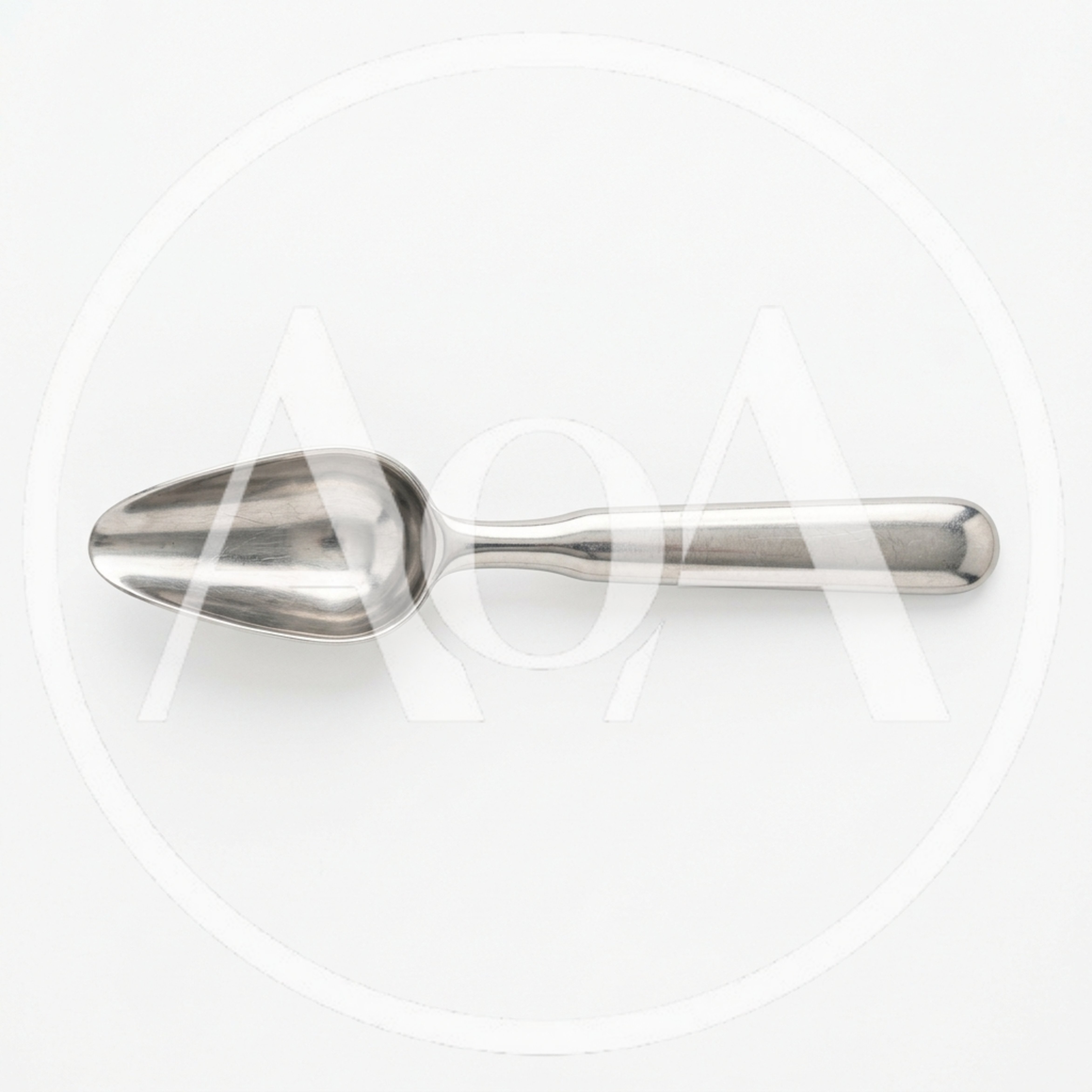 Top Down View Of A Metal Scoop