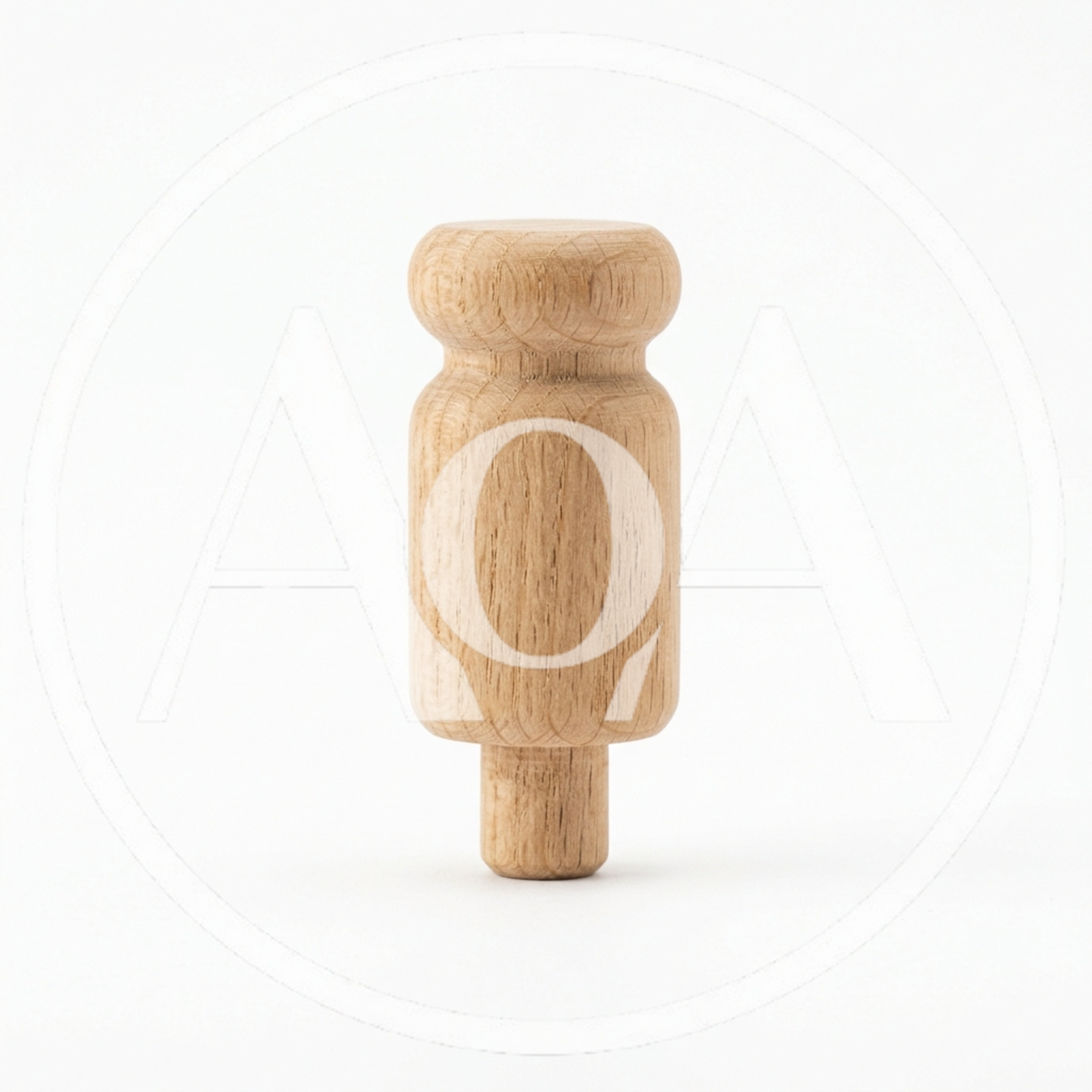 Wooden Peg Component Isolated On White Background