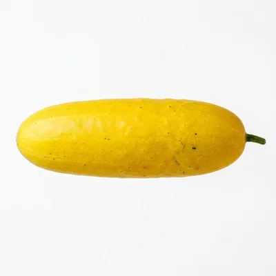 Single Yellow Cucumber Isolated On White Background