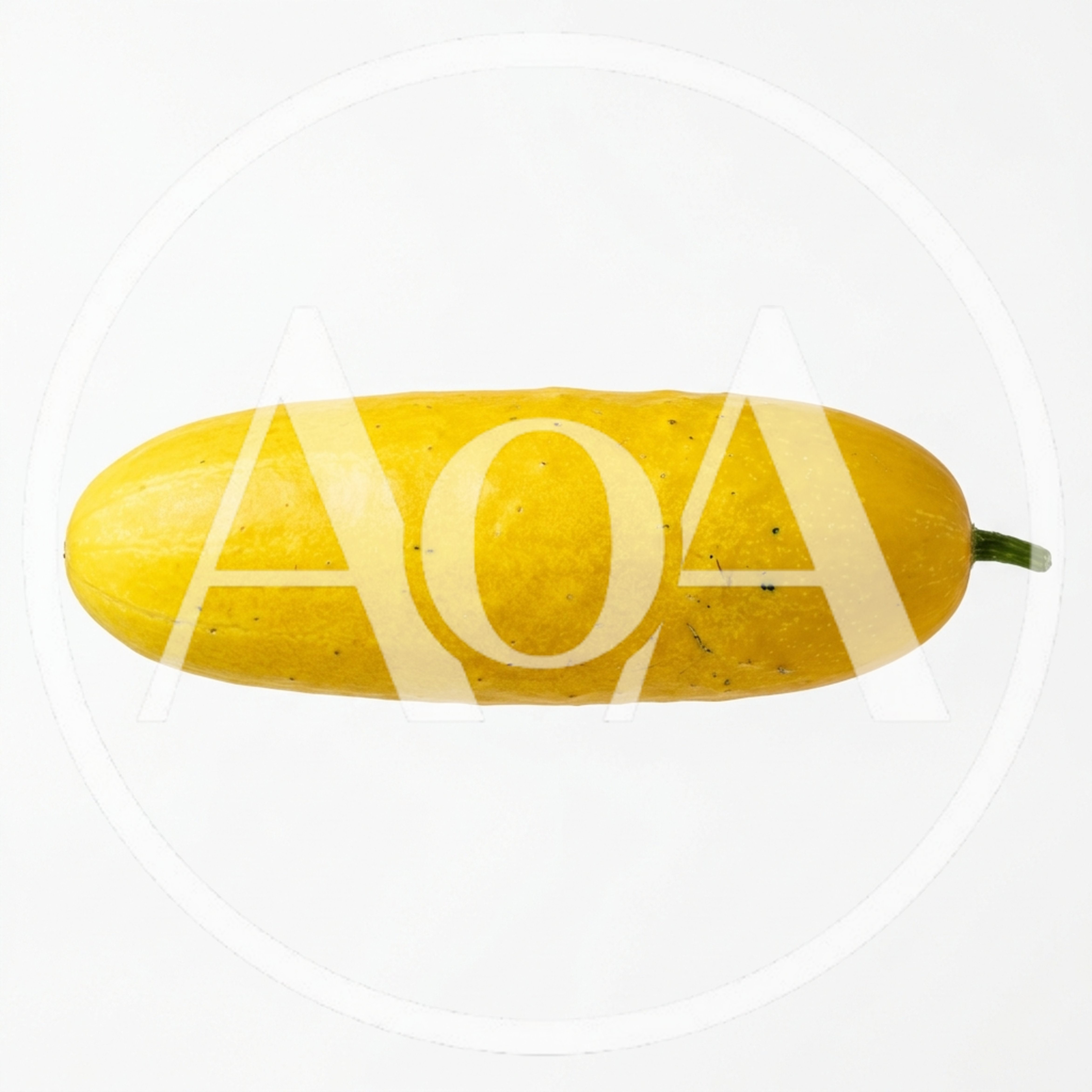 Single Yellow Cucumber Isolated On White Background