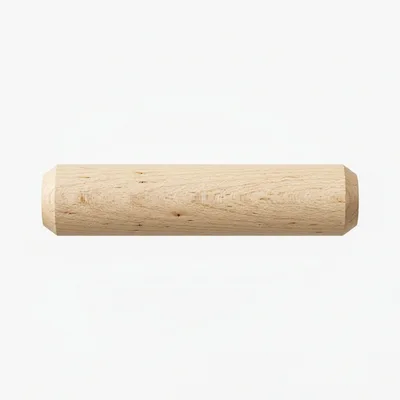Wooden Dowel Pin Isolated On White Background