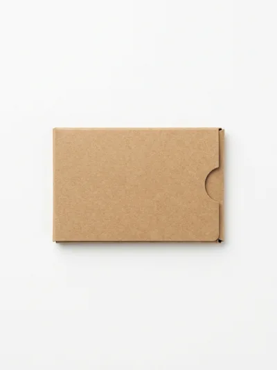 Blank Brown Cardboard Sleeve Box Mockup