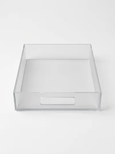 Clear Acrylic Serving Tray With Cutout Handles