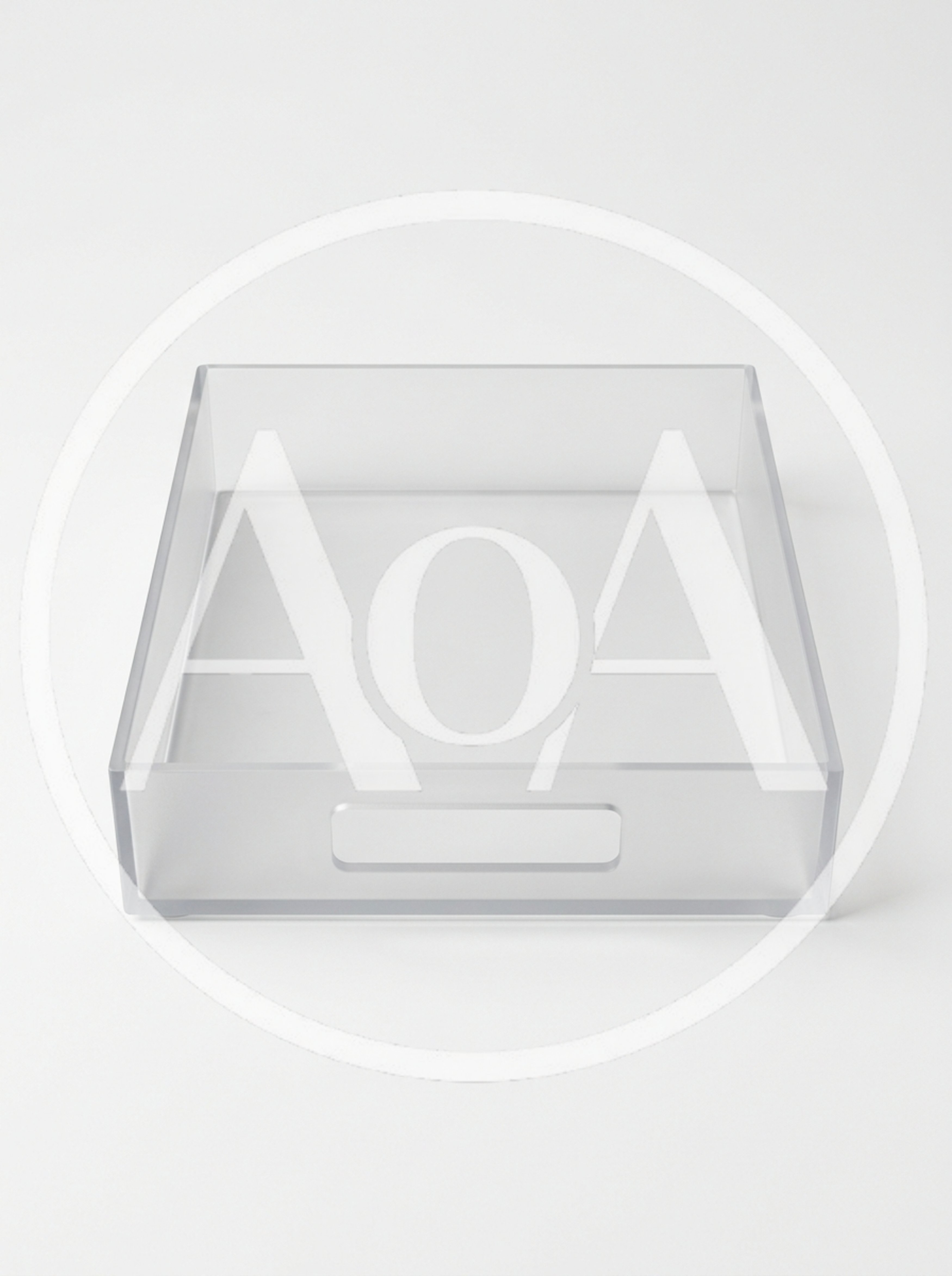 Clear Acrylic Serving Tray With Cutout Handles