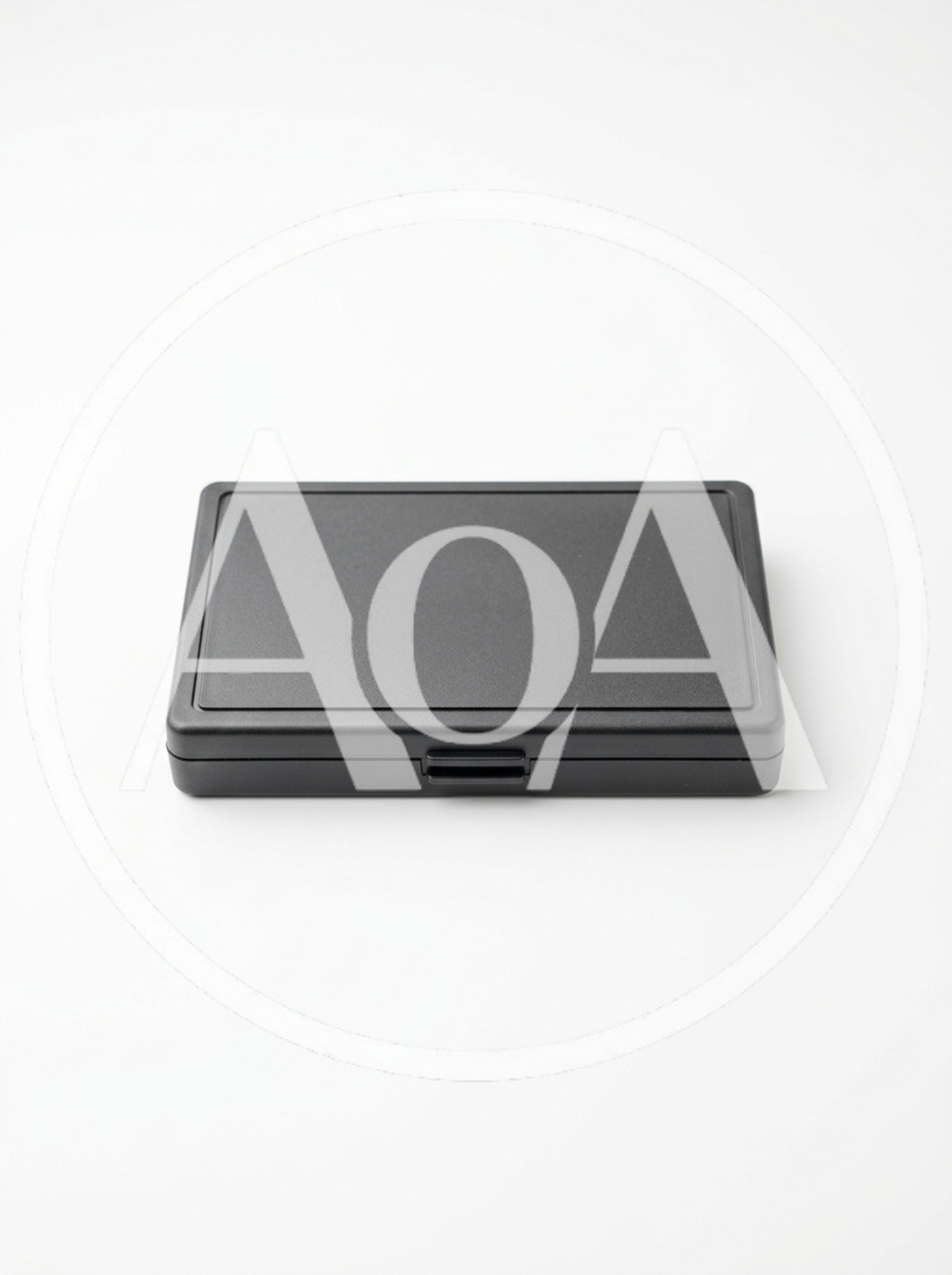 Black Plastic Storage Case On White Background