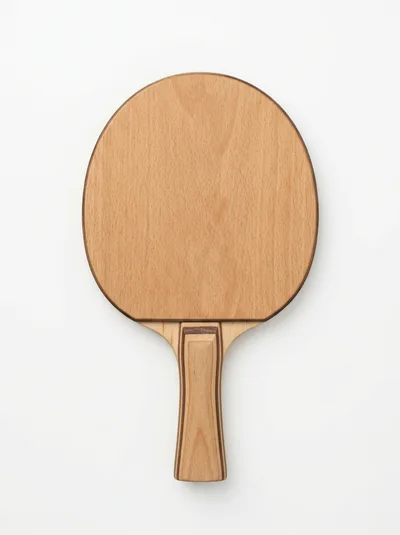 Wooden Table Tennis Racket Isolated On White Background