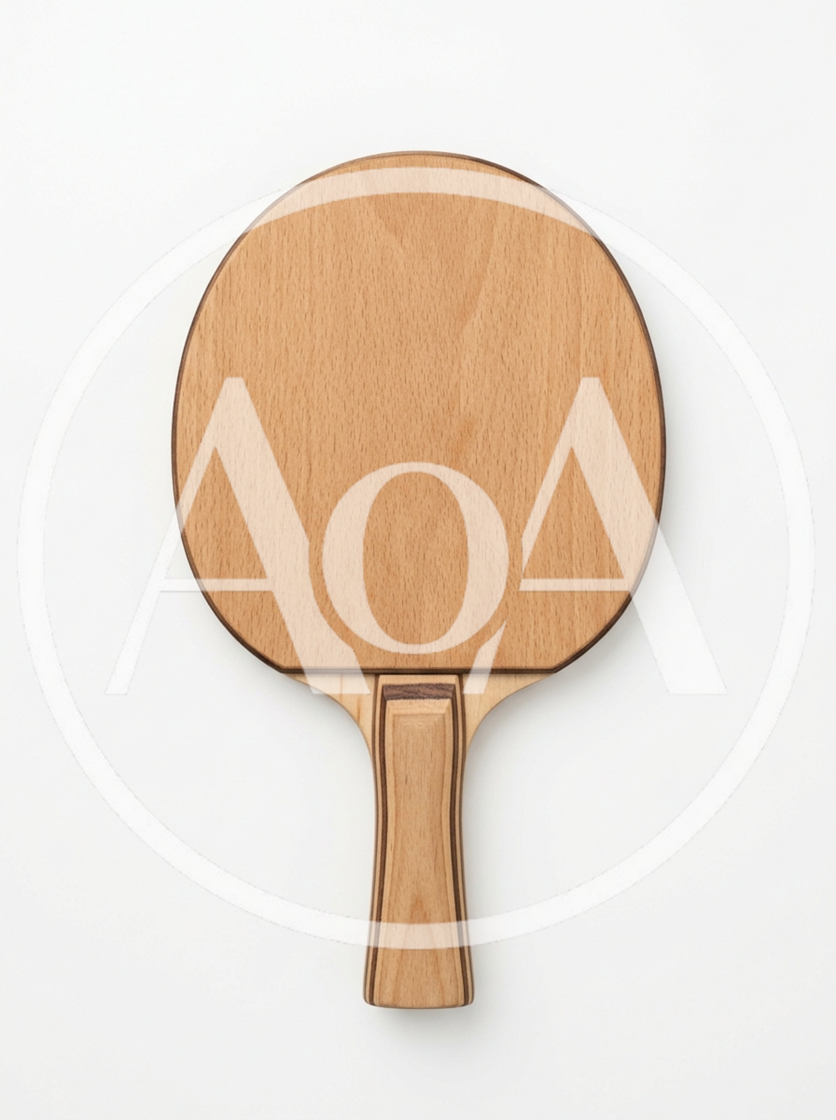 Wooden Table Tennis Racket Isolated On White Background