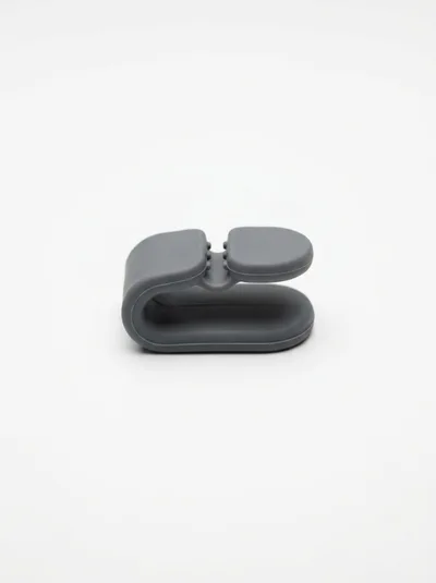 Grey Silicone Cable Organizer Clip