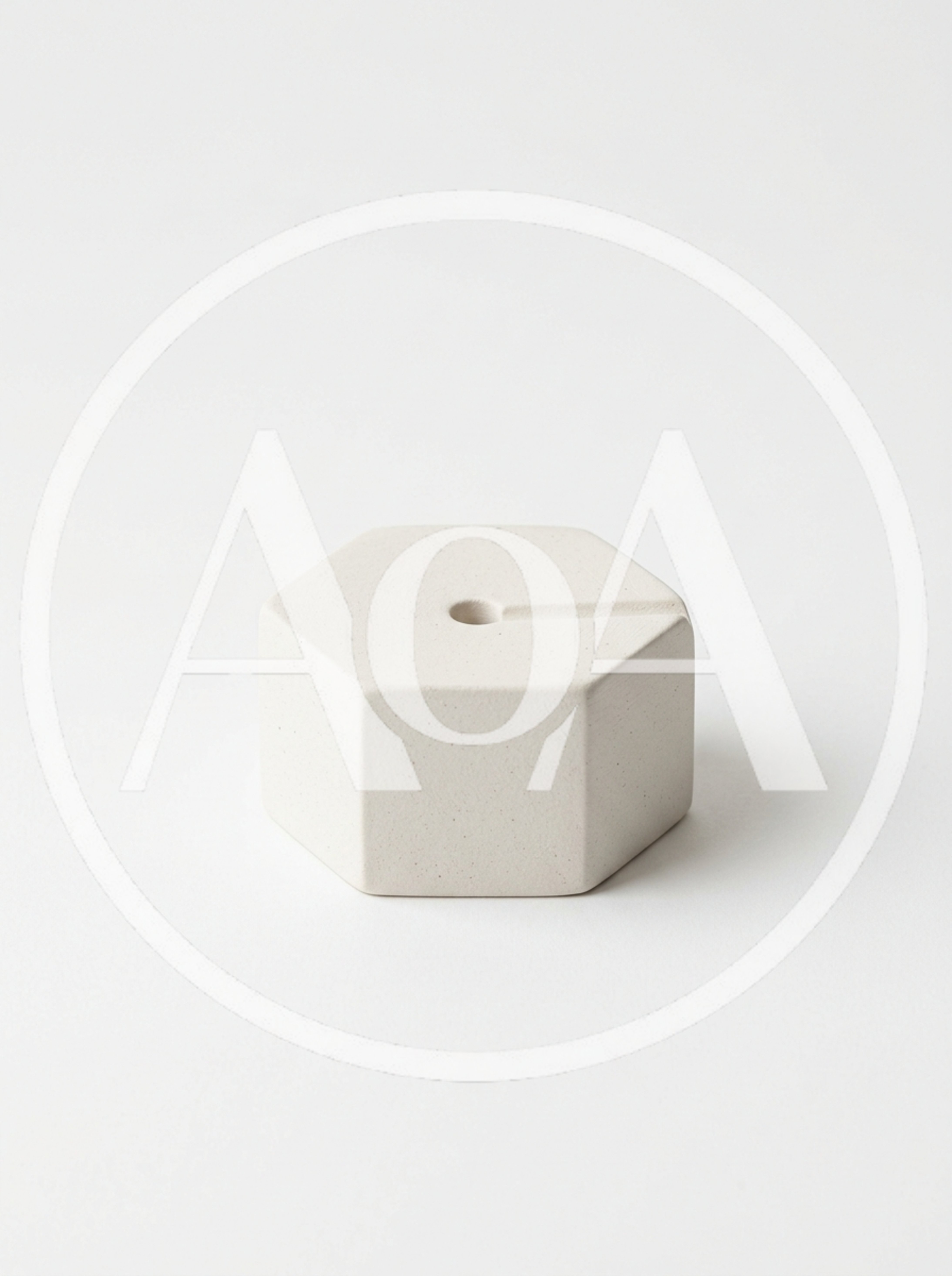 Minimalist Hexagonal Concrete Incense Holder