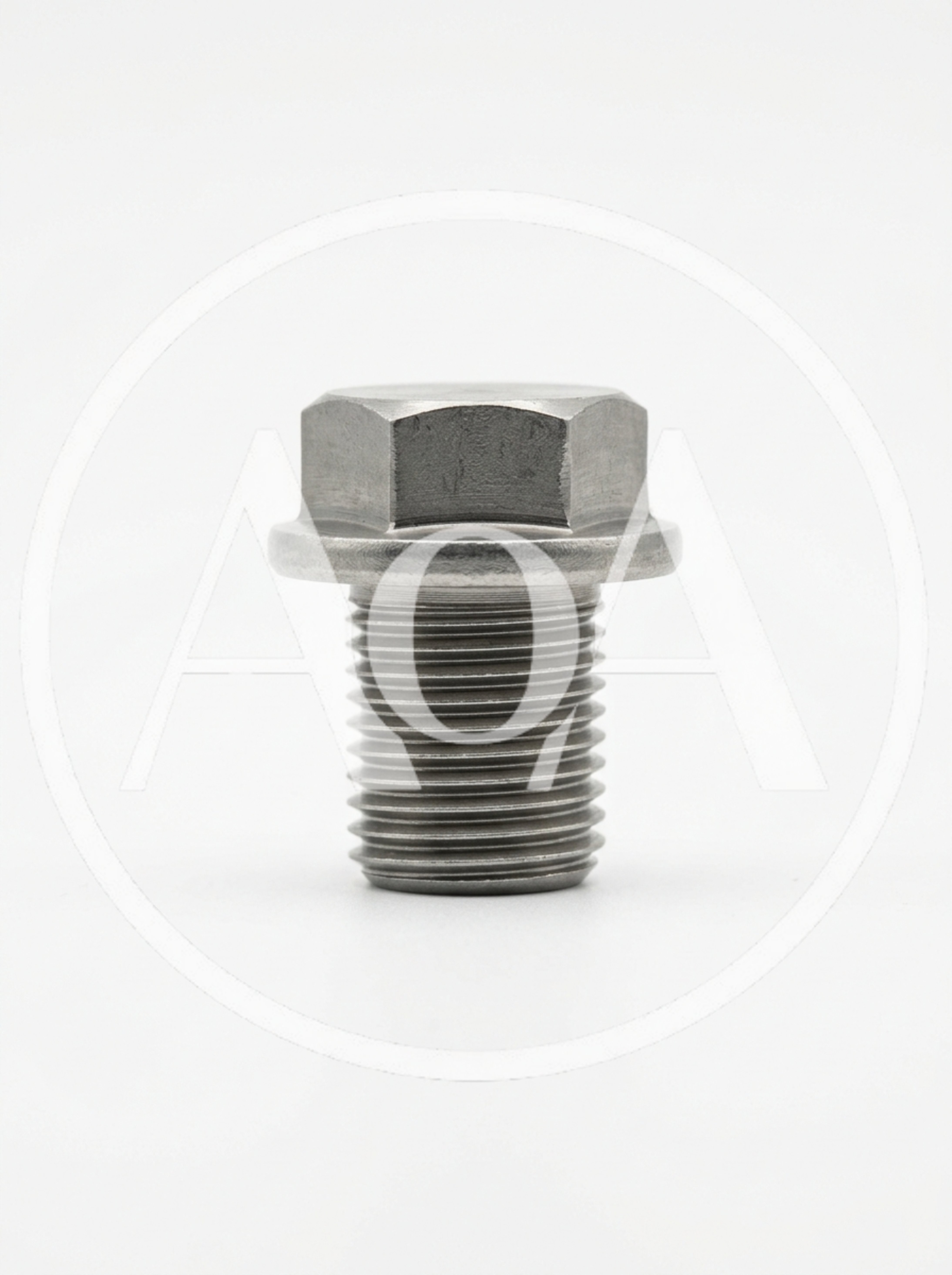 Close Up Of A Metal Hex Flange Bolt
