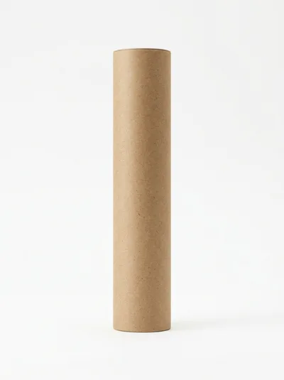 Brown Cardboard Mailing Tube Standing Upright