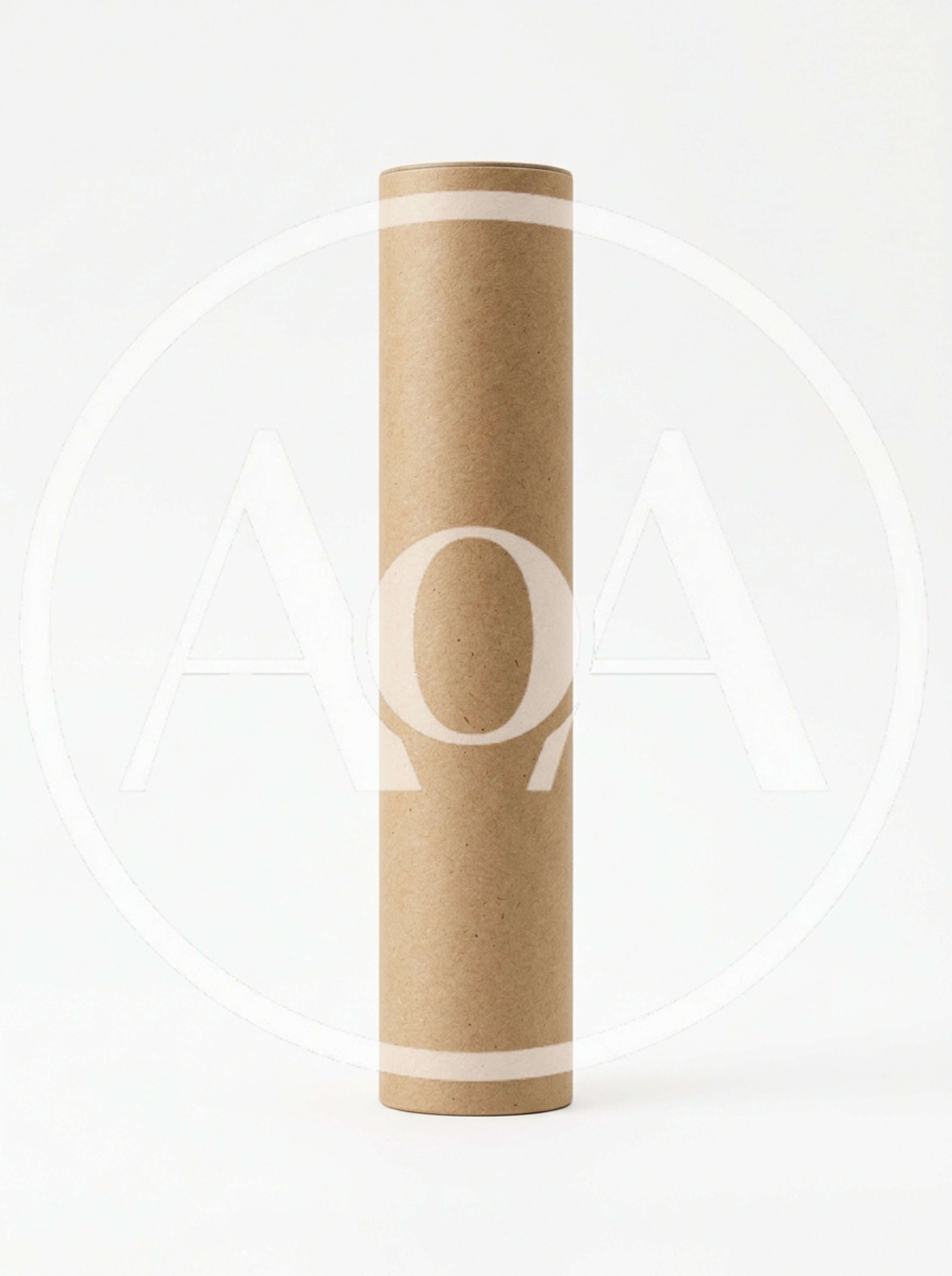 Brown Cardboard Mailing Tube Standing Upright