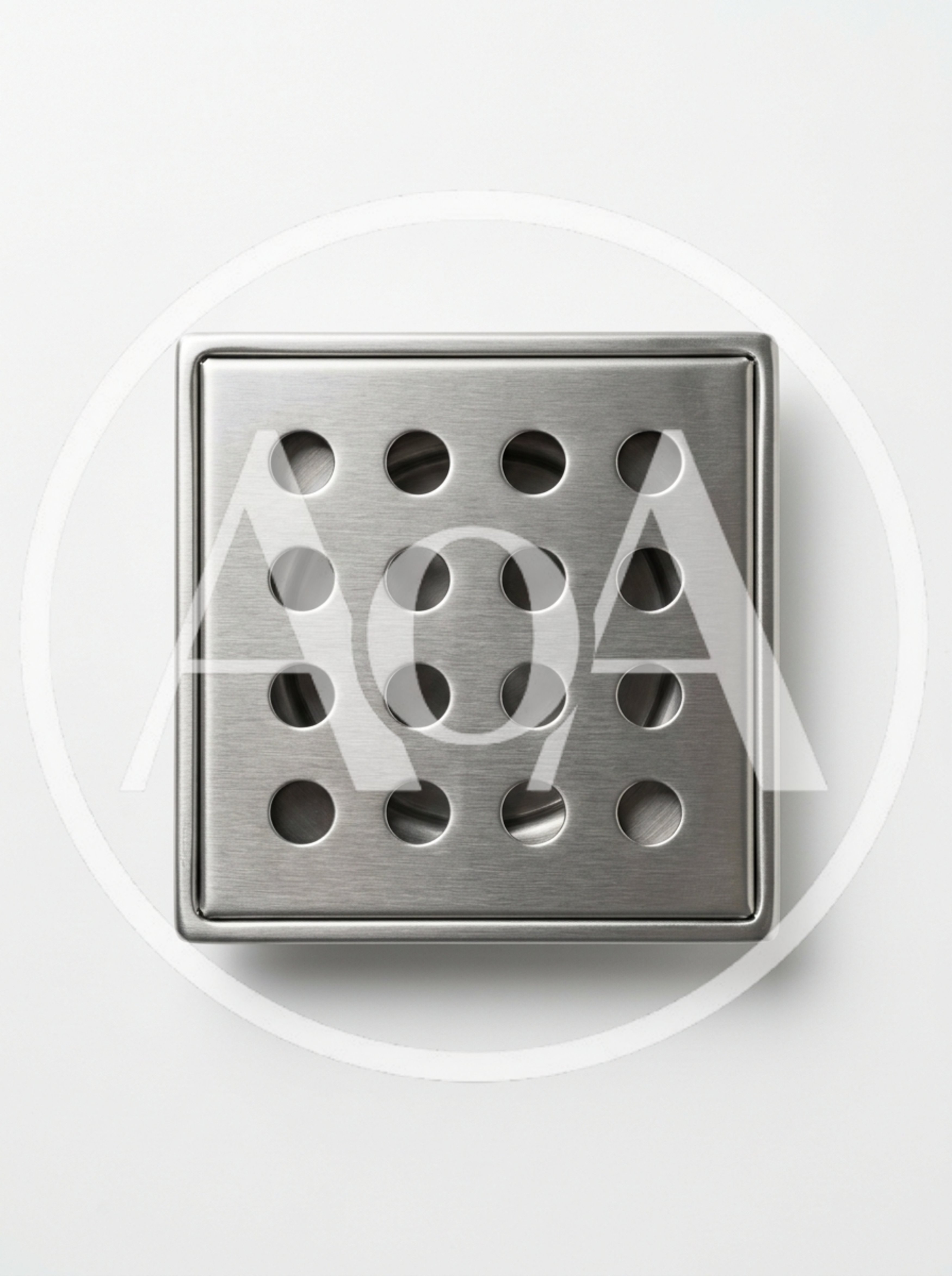 Square Brushed Stainless Steel Shower Drain Grate