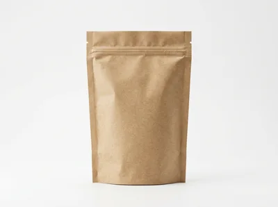Blank Brown Kraft Paper Stand Up Pouch