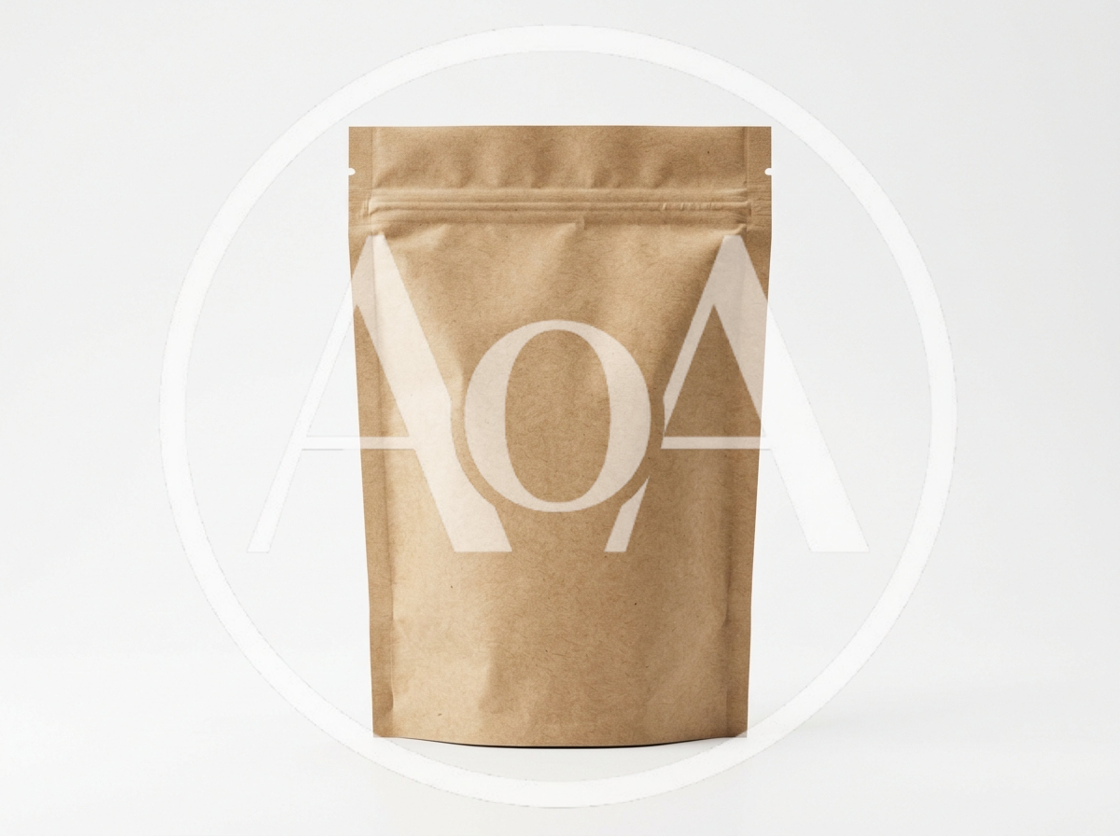 Blank Brown Kraft Paper Stand Up Pouch