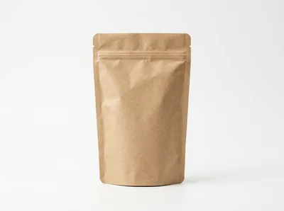 Blank Brown Kraft Paper Stand Up Pouch