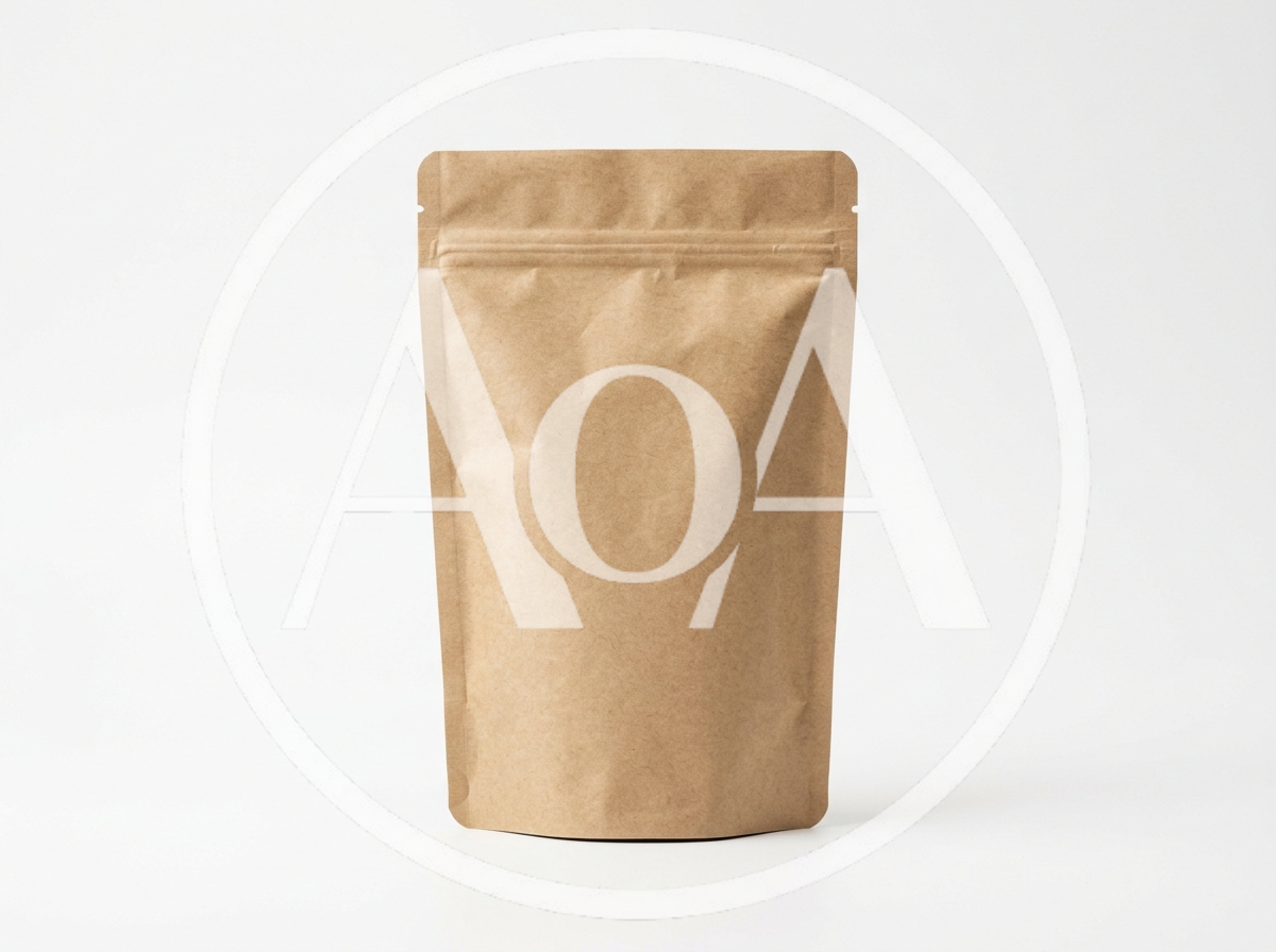 Blank Brown Kraft Paper Stand Up Pouch