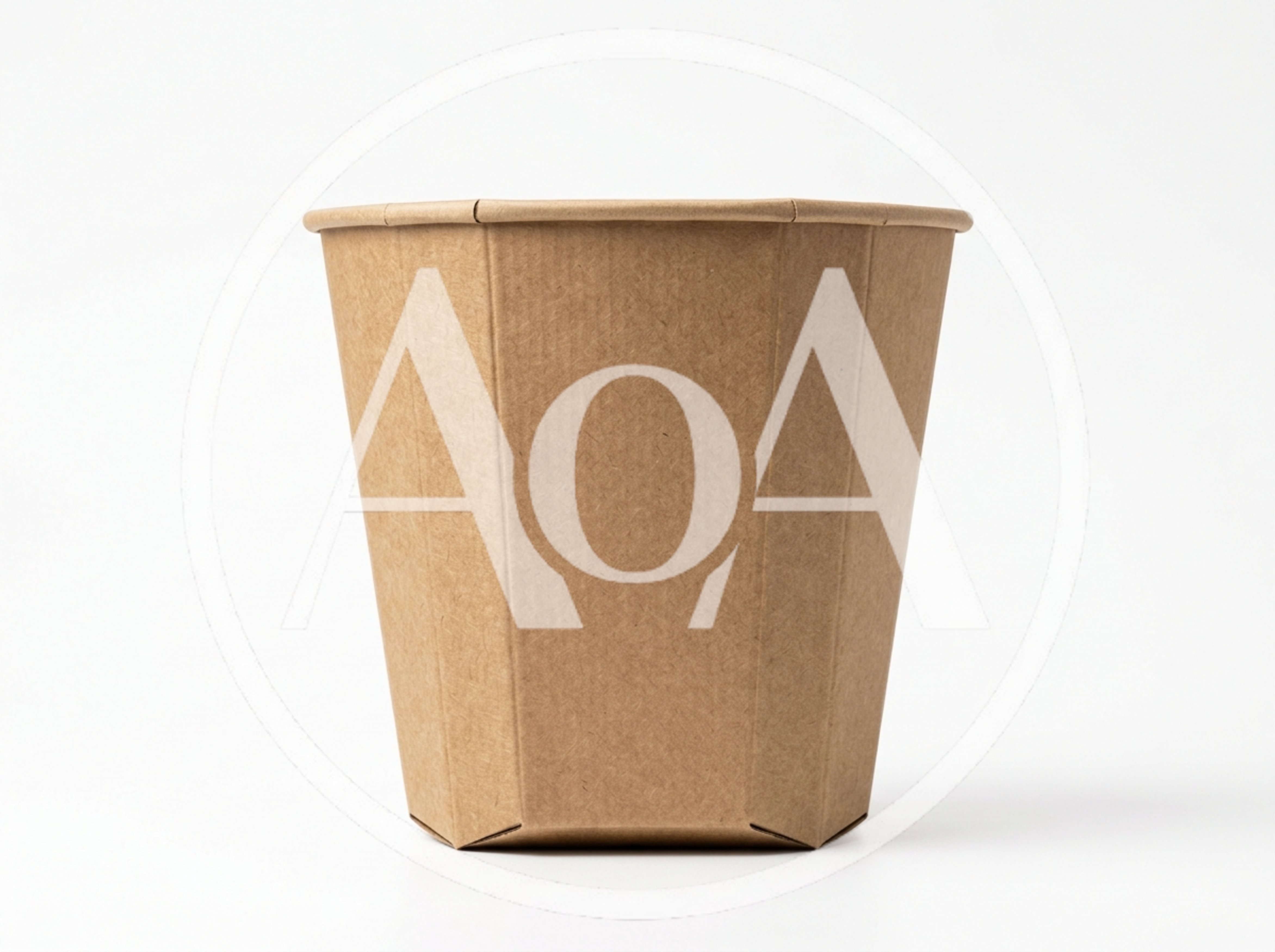 Empty Brown Paper Food Container