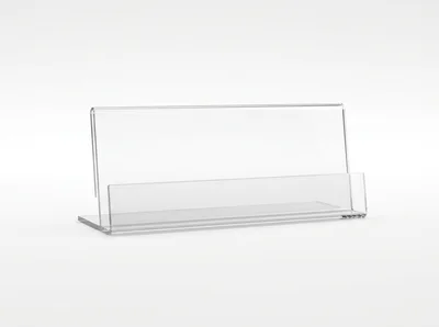 Clear Acrylic Sign Holder On White Background
