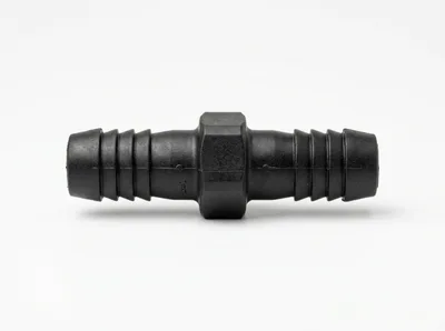 Black Plastic Barbed Hose Connector Fitting