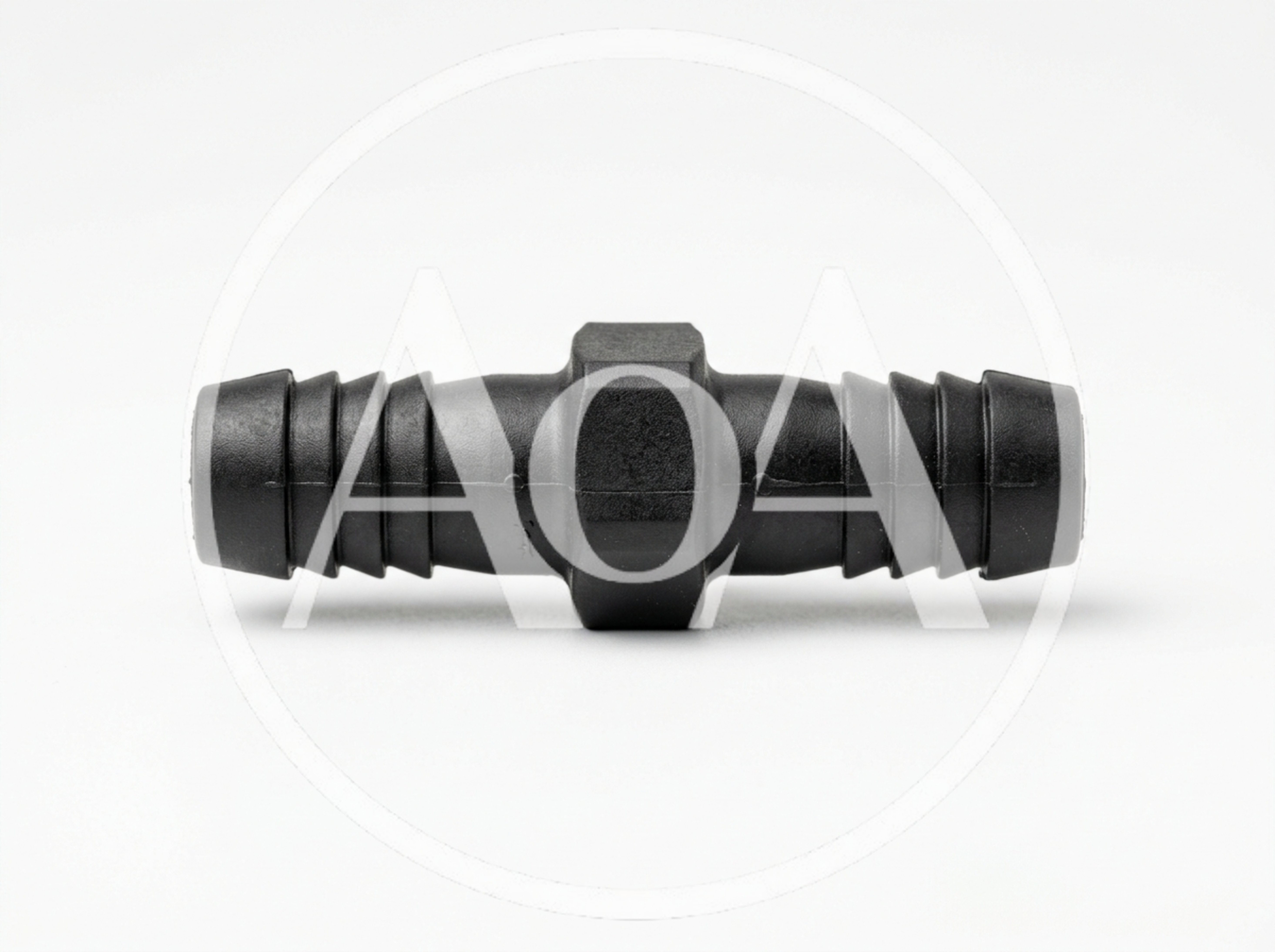 Black Plastic Barbed Hose Connector Fitting
