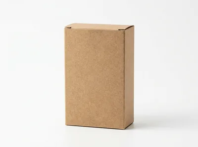 Blank Brown Cardboard Box On White Background