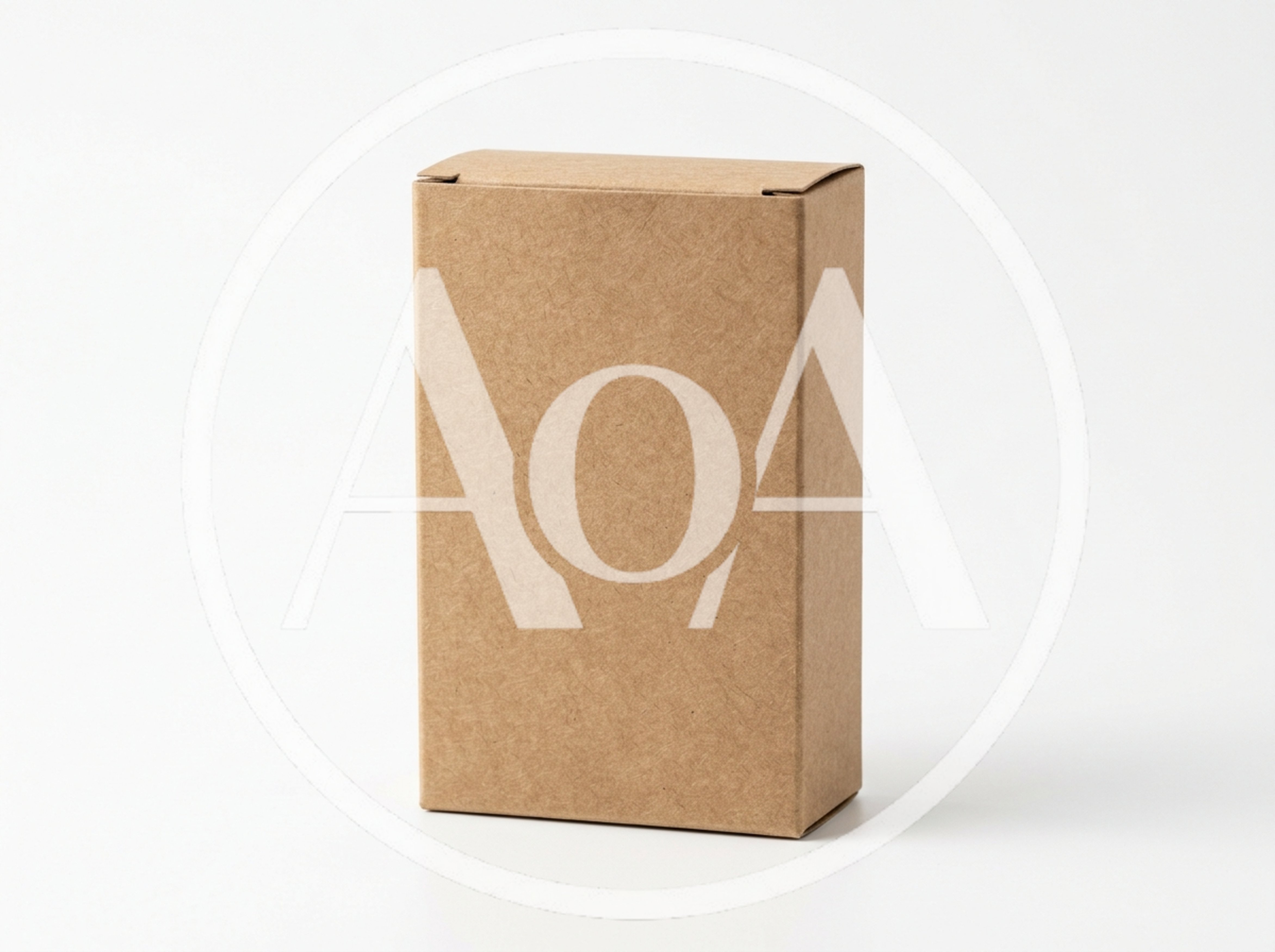 Blank Brown Cardboard Box On White Background