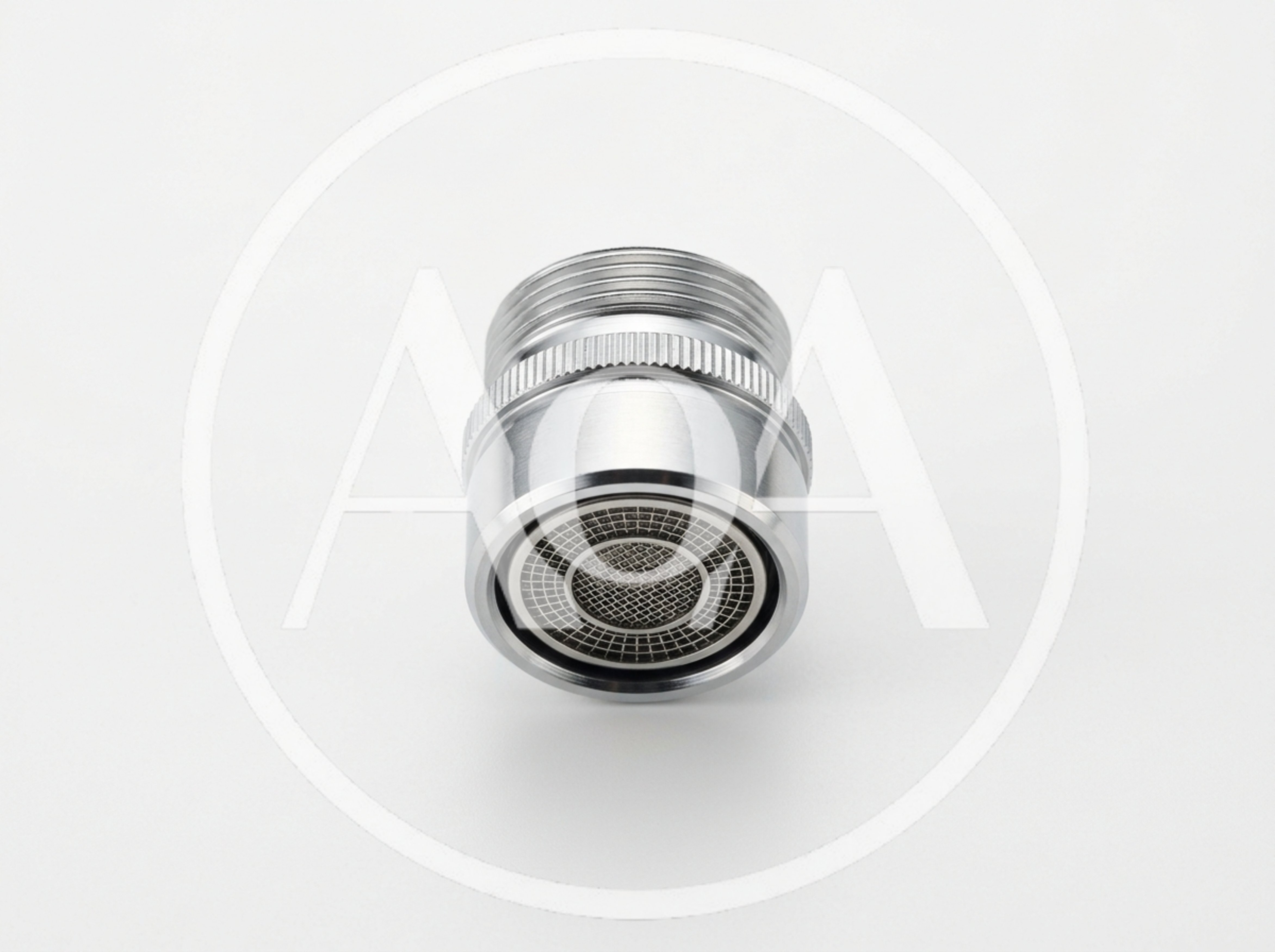 Chrome Faucet Aerator Attachment Isolated On White