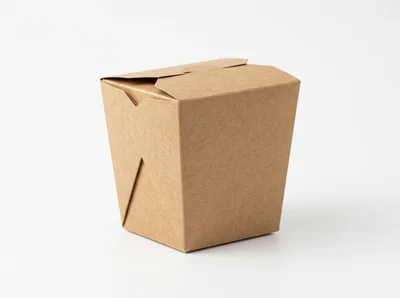 Brown Cardboard Takeout Food Container
