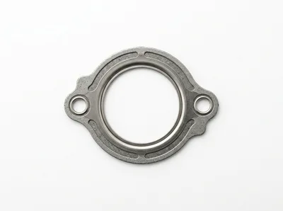 Metal Exhaust Flange Gasket Isolated On White