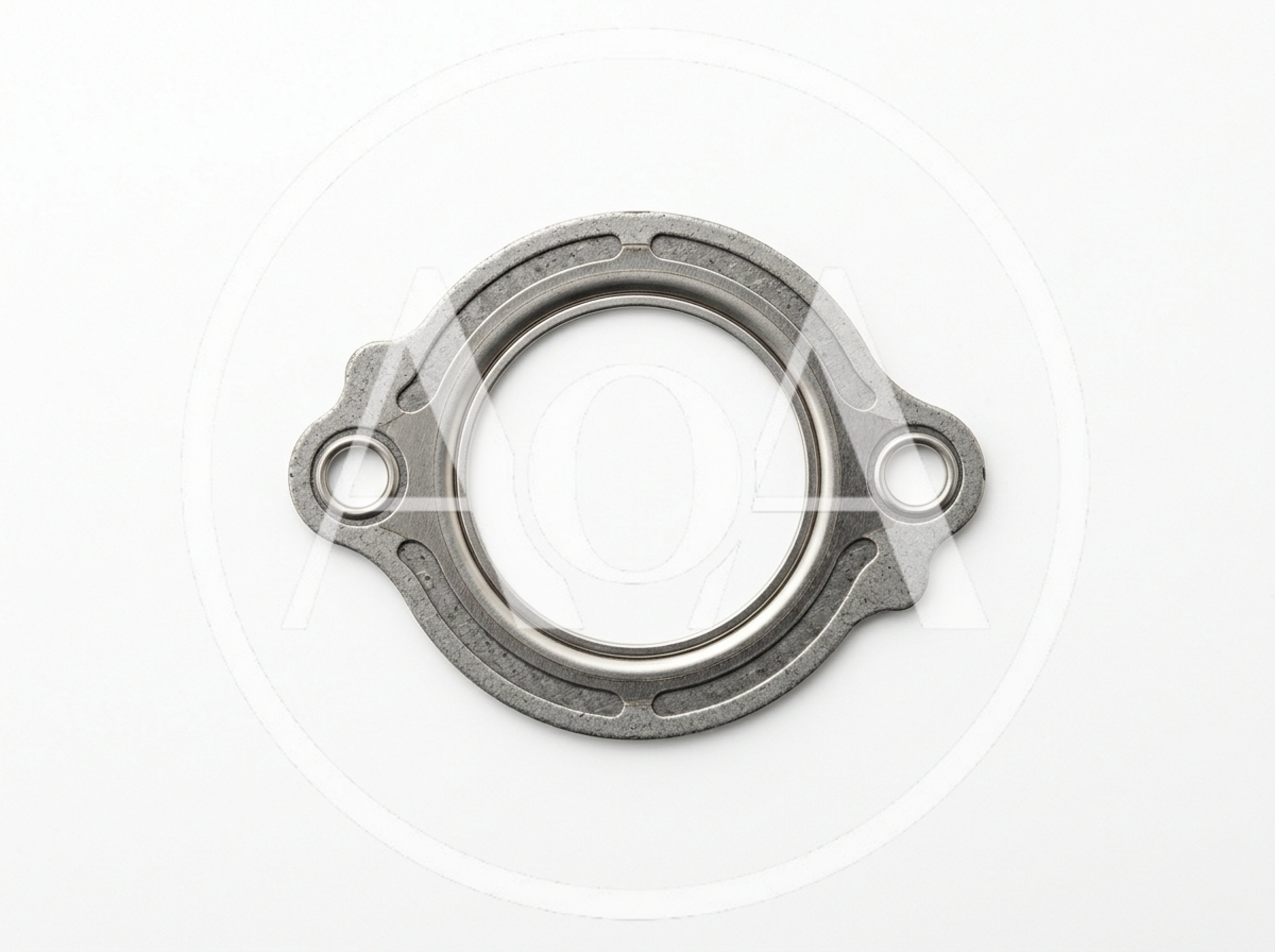 Metal Exhaust Flange Gasket Isolated On White