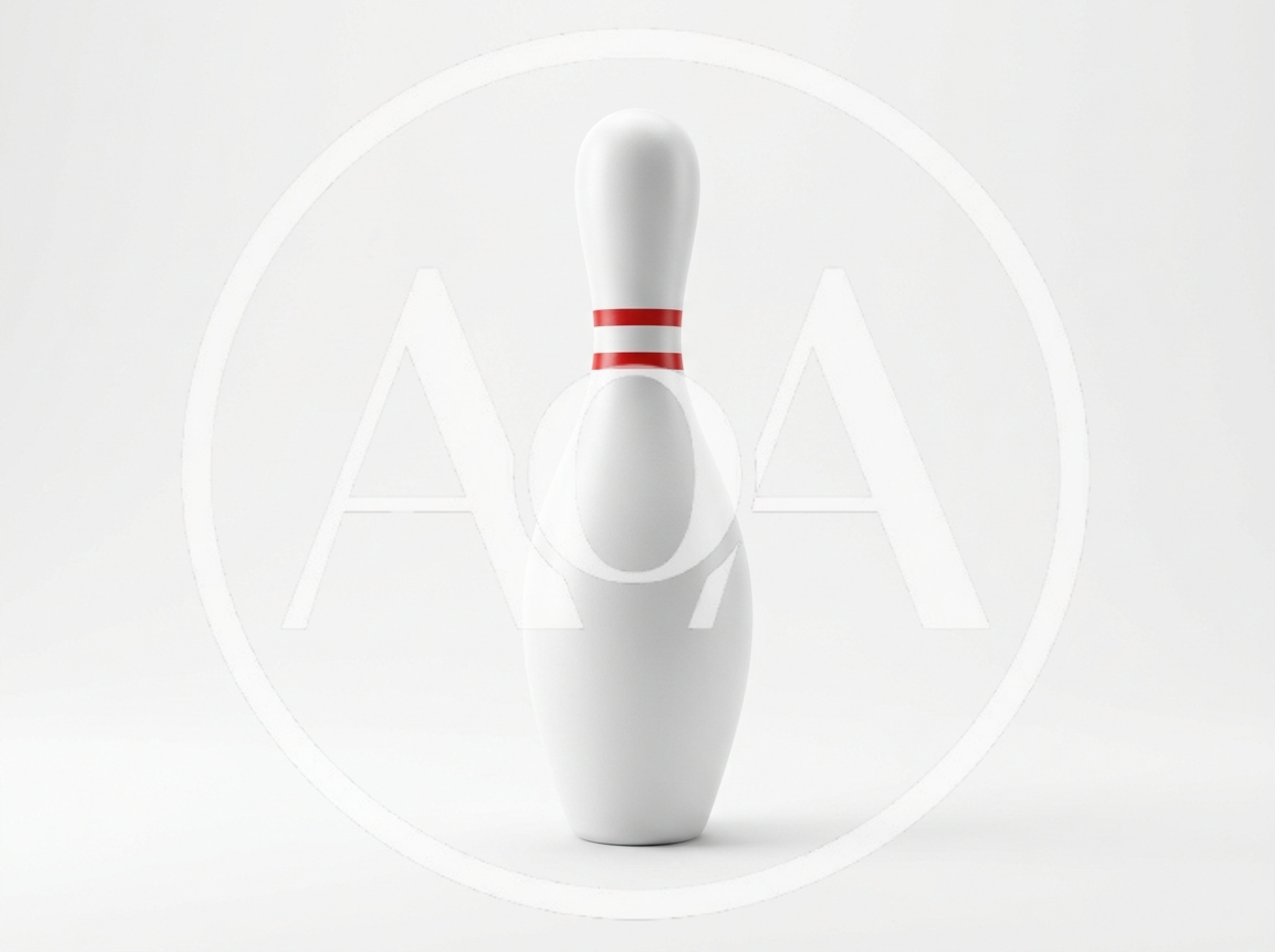 Single White Bowling Pin Isolated On White Background