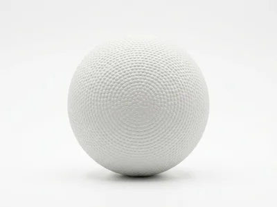 White Lacrosse Ball With Textured Surface