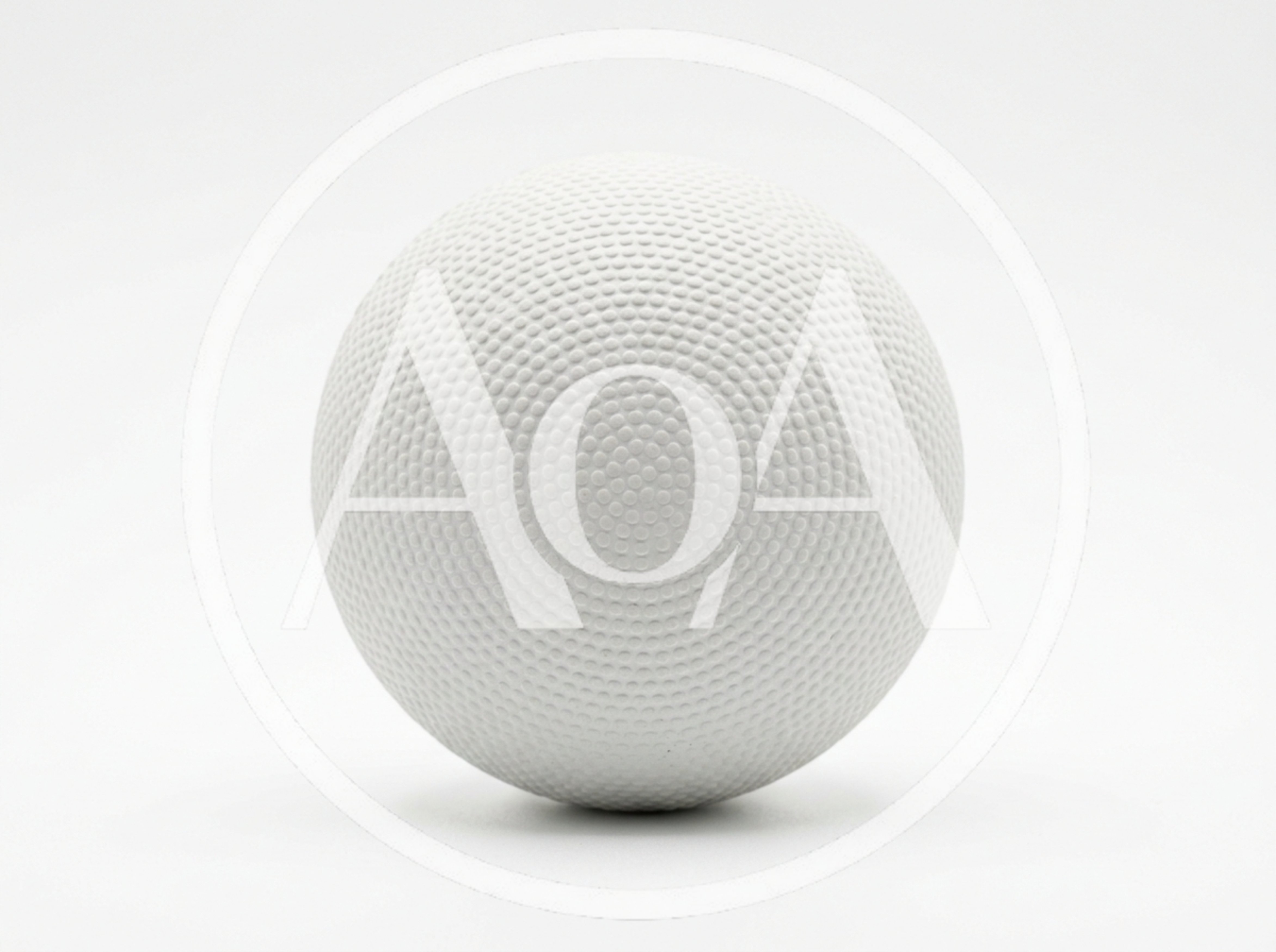 White Lacrosse Ball With Textured Surface