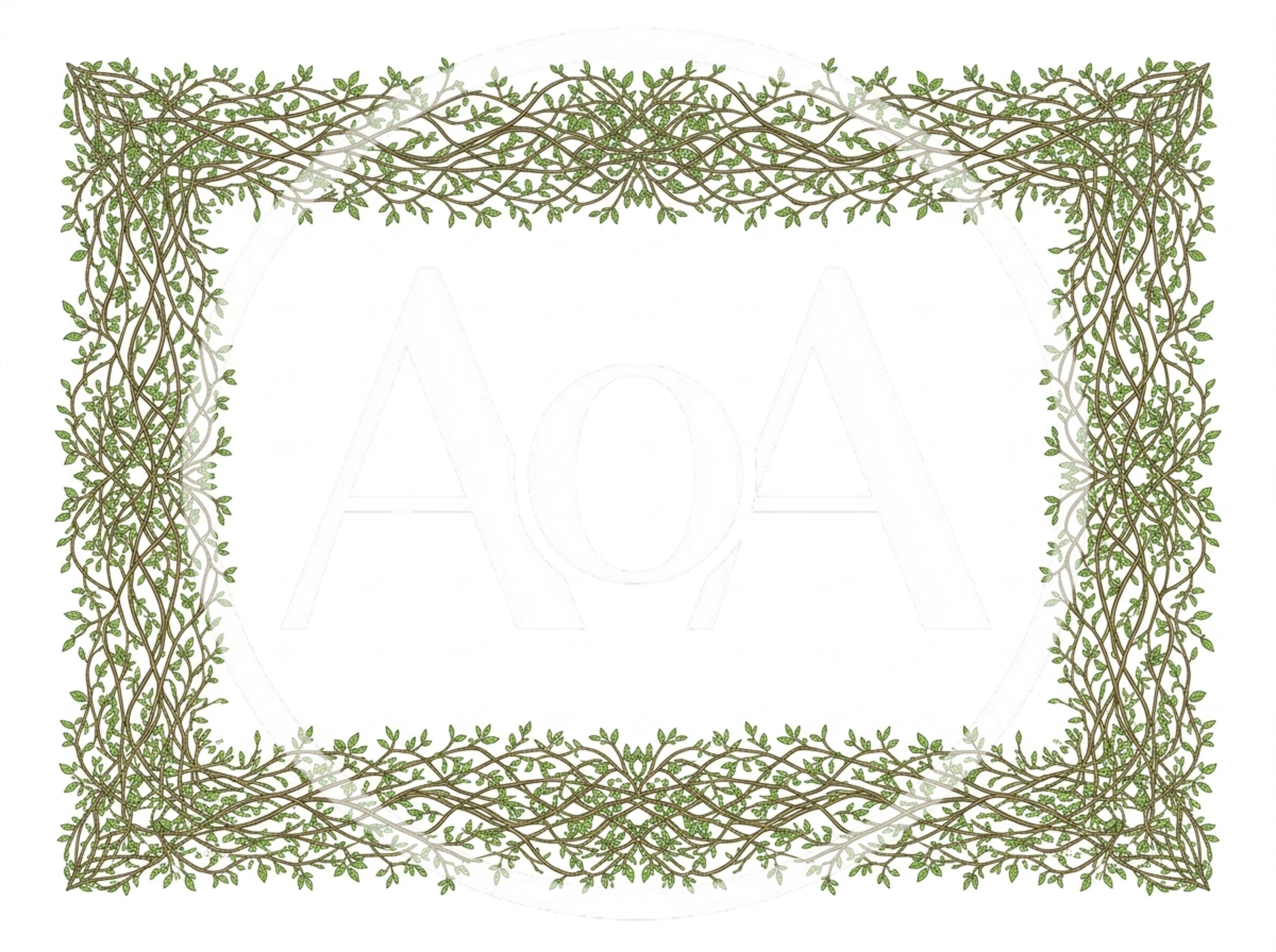 Intricate Hand Drawn Vine Border Frame