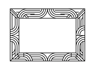 Art Deco Geometric Border Frame Design
