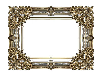 Ornate Gold Baroque Style Decorative Picture Frame