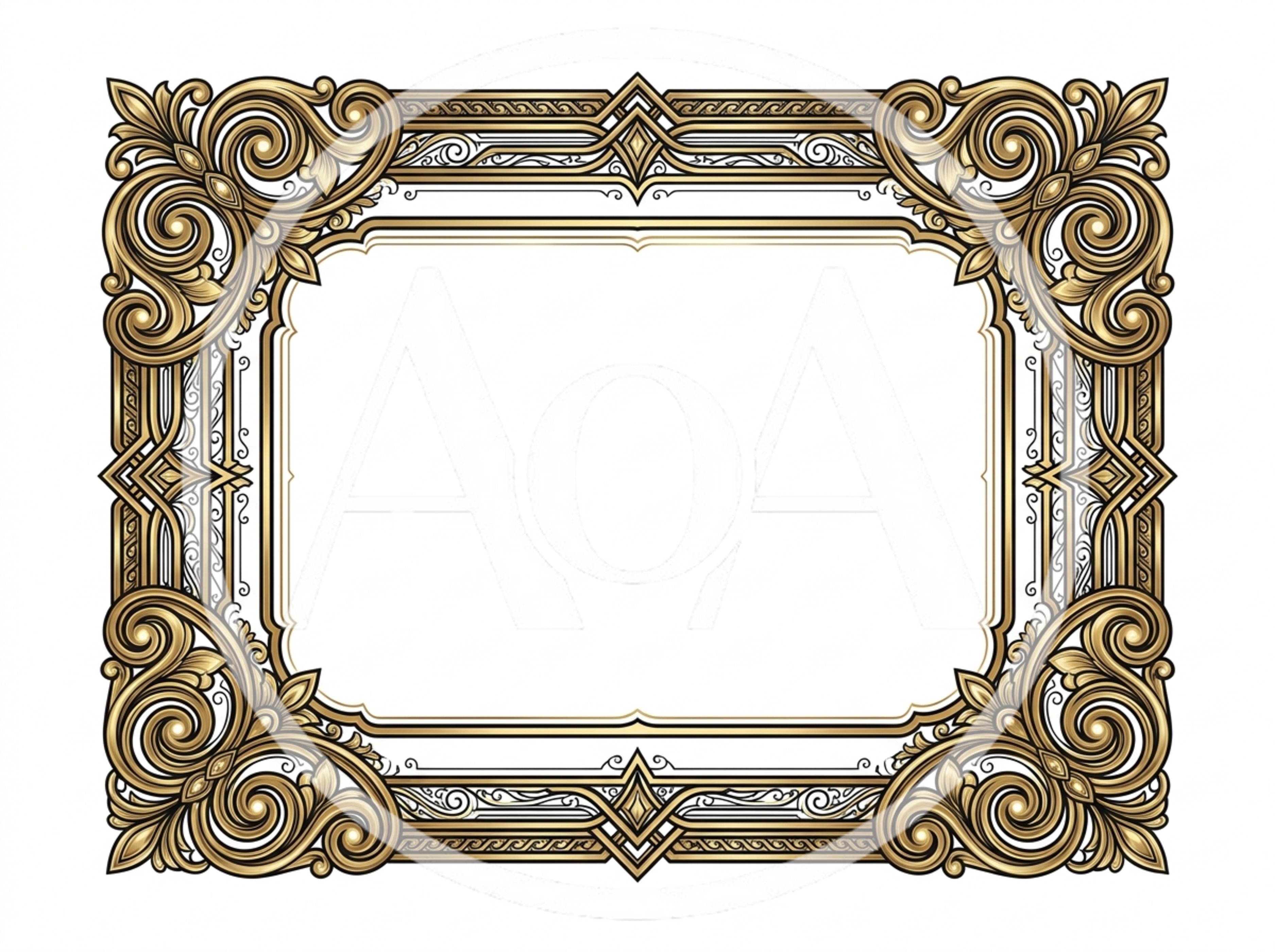Ornate Gold Baroque Style Decorative Picture Frame