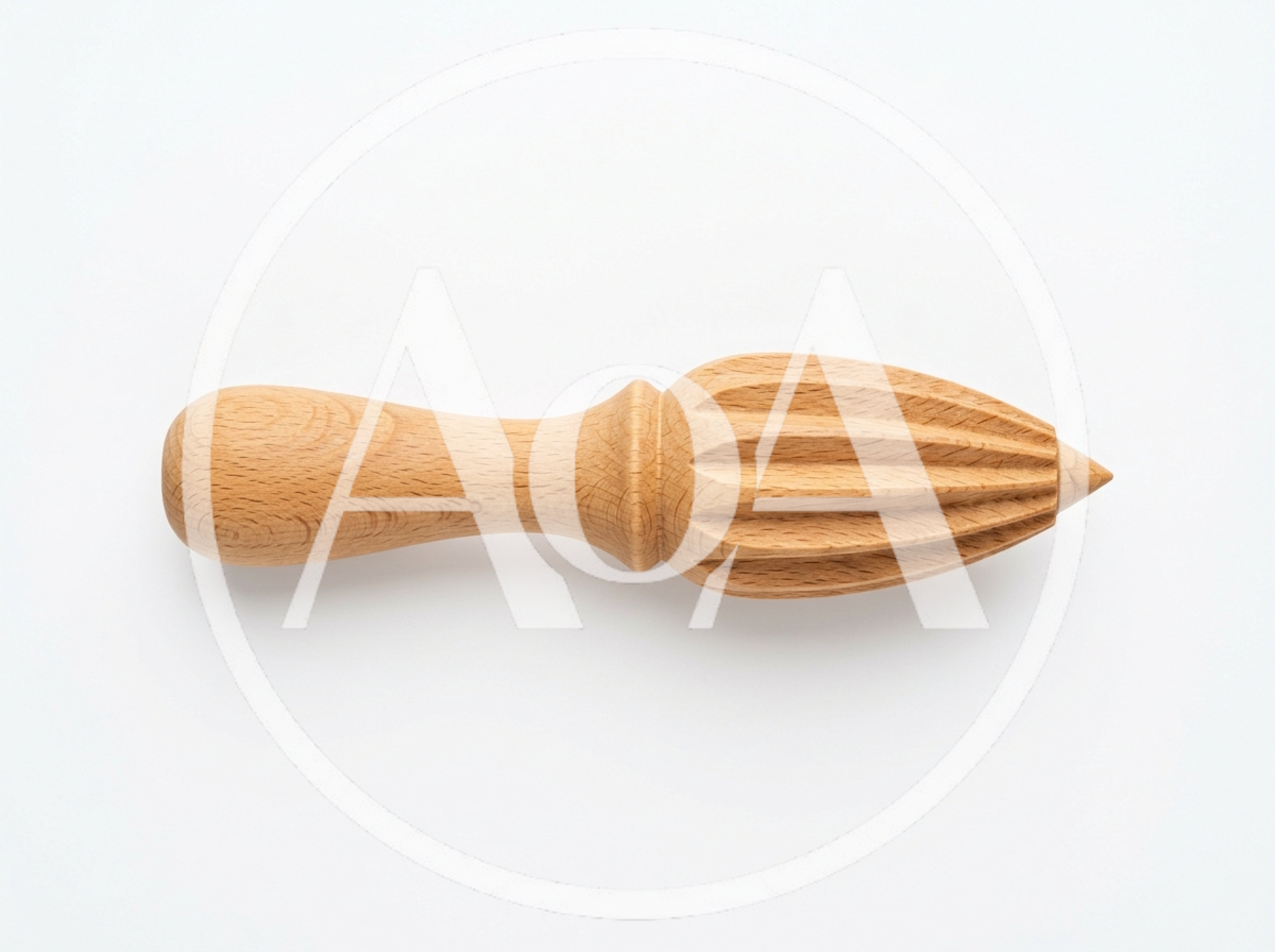 Wooden Citrus Reamer On White Background