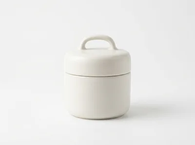 Minimalist Ceramic Storage Jar With Lid